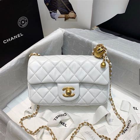 chanel white flower bags|chanel bags white color.